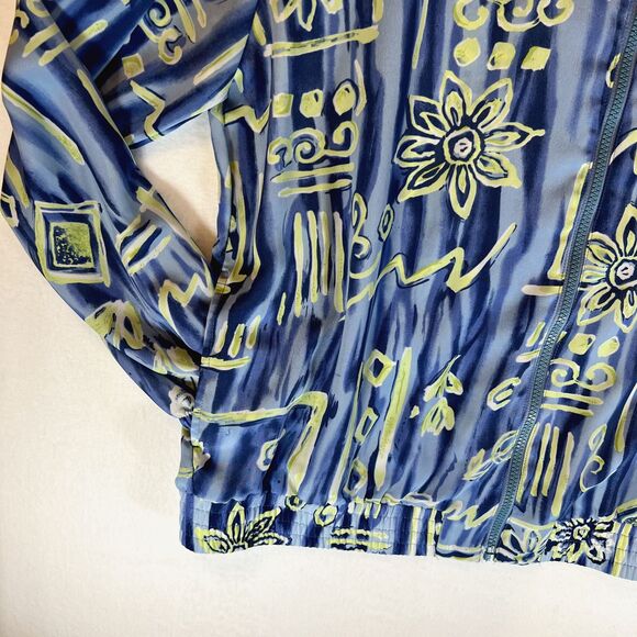 Vtg 80's TEDDI Geometric Retro Abstract Windbreaker Jacket Funky Boho Size L/XL - Picture 3 of 8